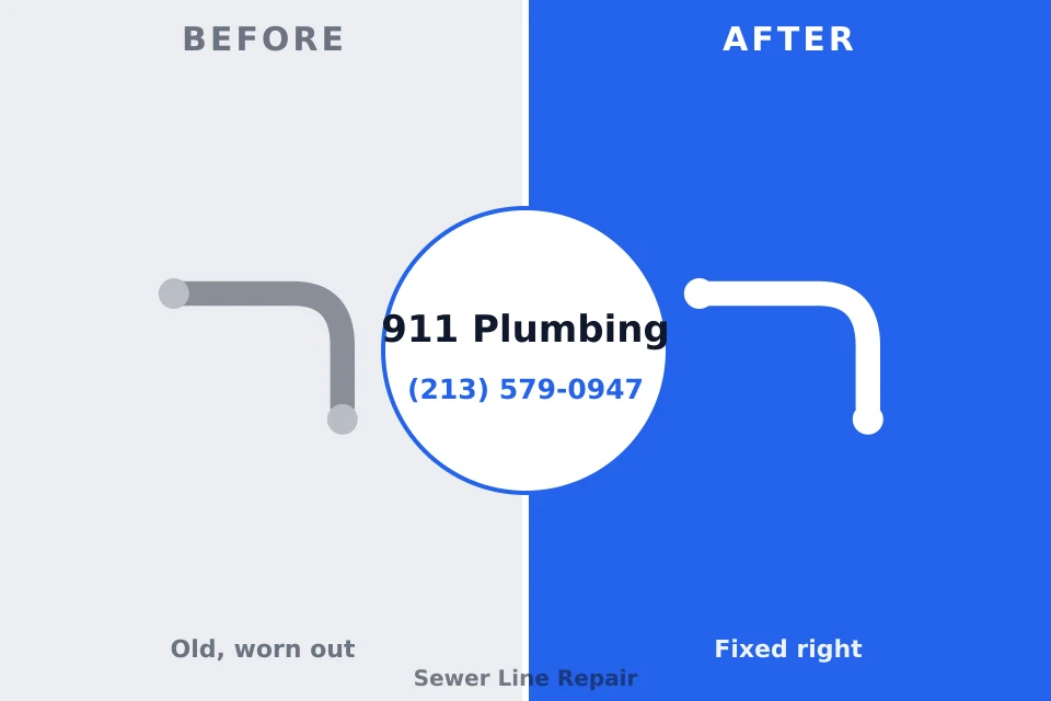 Before and after: plumbing repair Lake Mohegan, NY